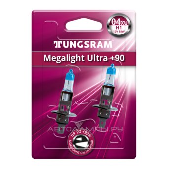 H1 12V- 55W (P14,5s) ( +90% ) Megalight Ultra +90 ( 2.) 93108030 50310XU BL2